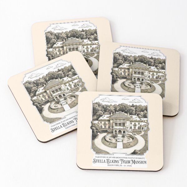 Item preview, Vintage Lithograph Stella Elkins Tyler Mansion Art designed and sold by EvergreenPark - Tee Studio.