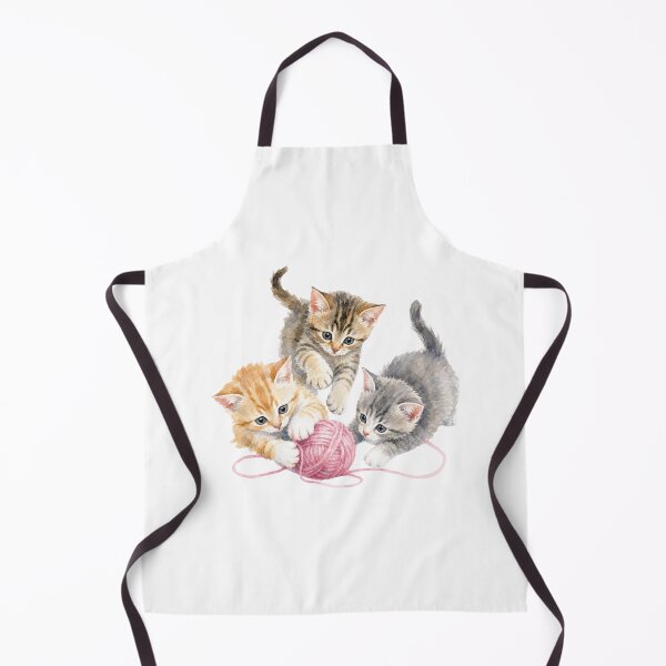 Item preview, Kittens Playing with Yarn - Watercolor Nursery Art designed and sold by PAPIRO SIGLO XXI.