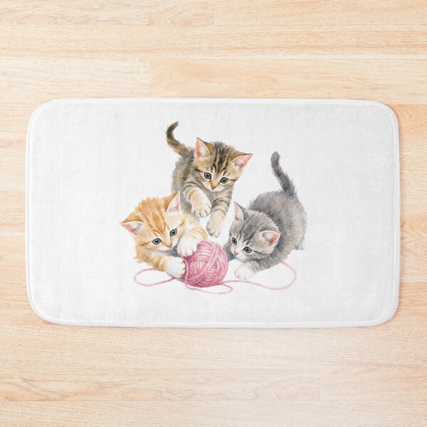 Item preview, Kittens Playing with Yarn - Watercolor Nursery Art designed and sold by PAPIRO SIGLO XXI.