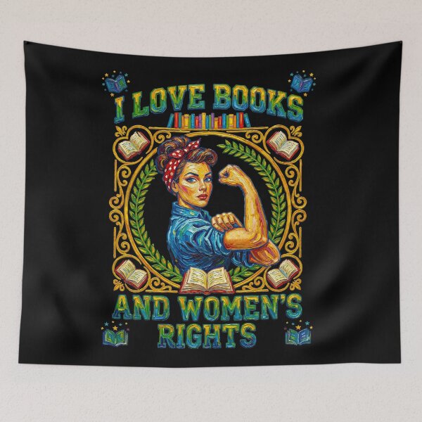 Item preview, I Love Books And Women's Rights Feminist Reader designed and sold by TeeARTHY.