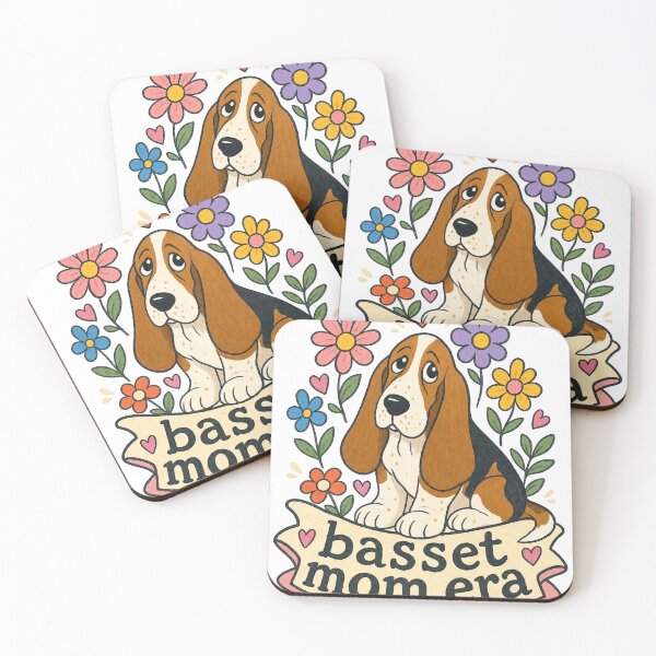 Item preview, Basset Hound Mom Era designed and sold by VisualArtsOasis.