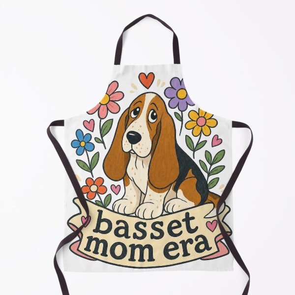 Item preview, Basset Hound Mom Era designed and sold by VisualArtsOasis.
