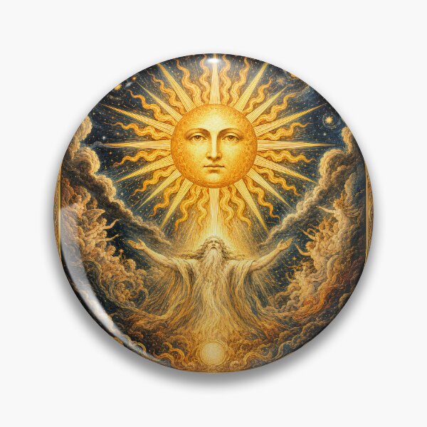 Item preview, Eternal Fire of the Longest Day | Celestial Solstice Artwork for Mystical Home Décor  designed and sold by Stoneflower-Art.