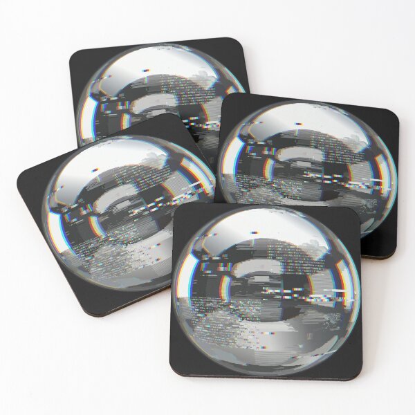 Item preview, adversarial Corrupted Data Sphere | Glitch Chrome Sticker Art designed and sold by Uglyandcute.