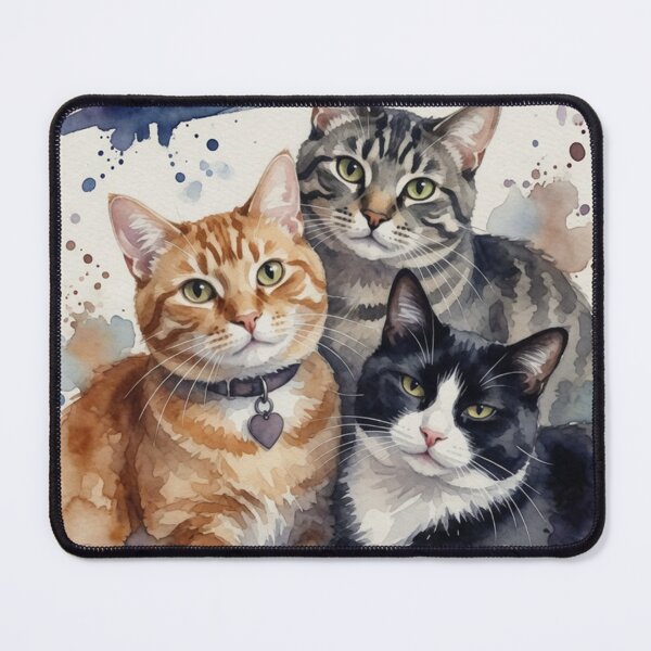 Item preview, Certified Cat Dad Multi Color Cats Watercolor Art designed and sold by Pioneer Spirit Market.