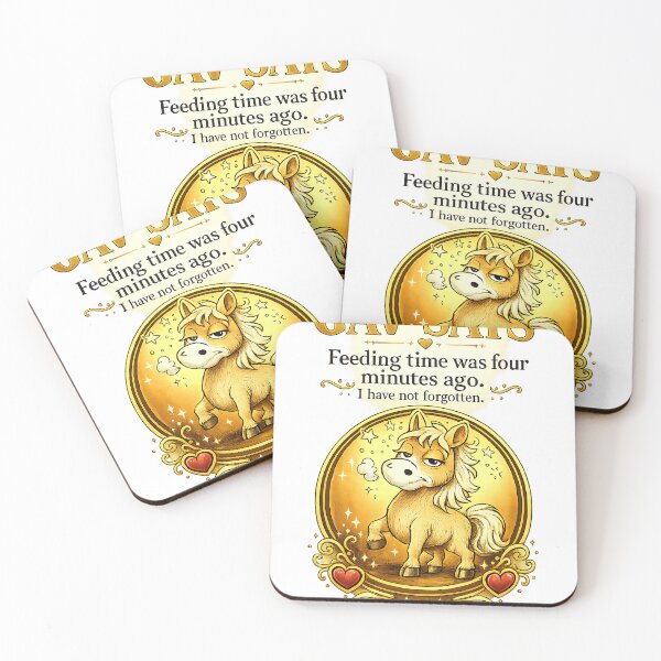 Item preview, Gav Says Feeding Time Was Four Minutes Ago – Funny Horse Gift designed and sold by Arvelle Art.
