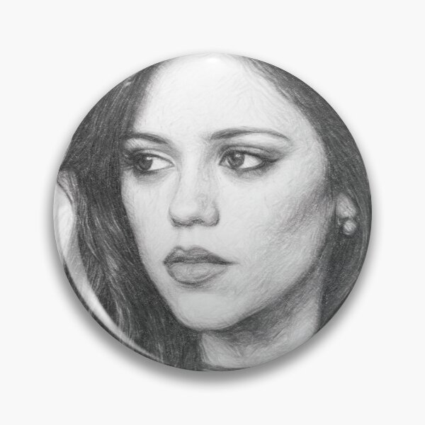 Item preview, Dark Haired Actress Pencil Portrait | Realistic Black and White Graphite Art Print designed and sold by Leon Woods Pencil Art.