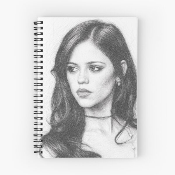 Item preview, Dark Haired Actress Pencil Portrait | Realistic Black and White Graphite Art Print designed and sold by Leon Woods Pencil Art.
