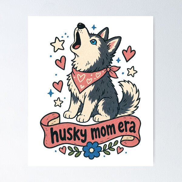 Item preview, Husky Mom Era designed and sold by VisualArtsOasis.