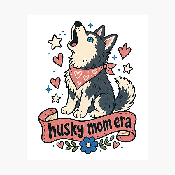 Item preview, Husky Mom Era designed and sold by VisualArtsOasis.