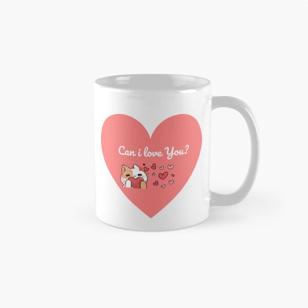 Item preview, Can I Love You? - Cute Kawaii Cat Soft Peach Heart  designed and sold by Rehnair.
