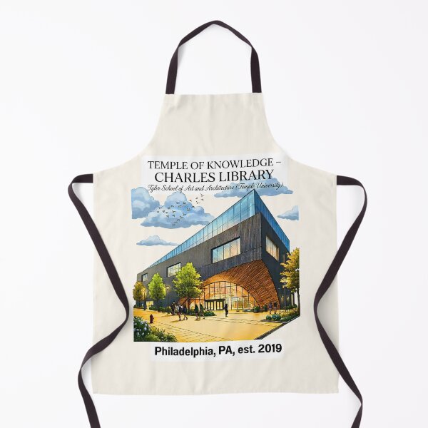 Item preview, Temple University Charles Library Watercolor Vector Art designed and sold by EvergreenPark - Tee Studio.