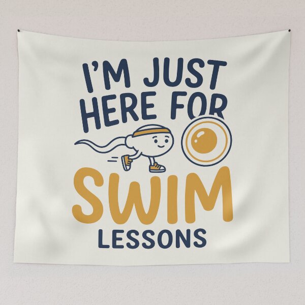 Item preview, I'm Just Here For Swim Lessons designed and sold by Amir Faysal.
