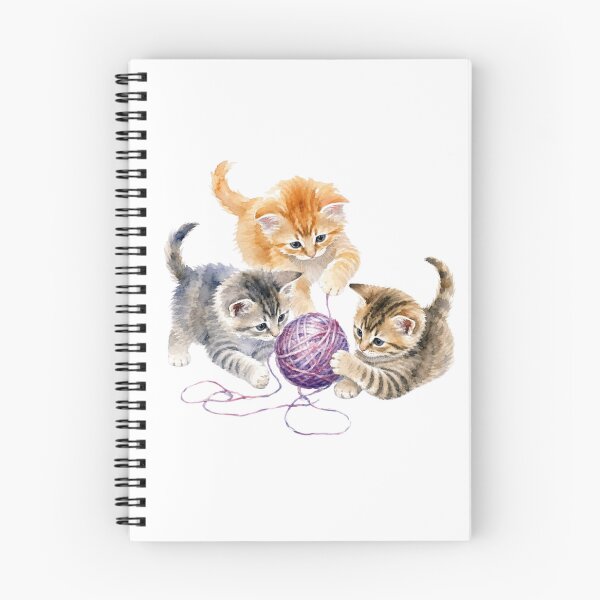Item preview, Kittens Playing with Yarn - Watercolor Nursery Art designed and sold by PAPIRO SIGLO XXI.