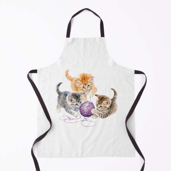 Item preview, Kittens Playing with Yarn - Watercolor Nursery Art designed and sold by PAPIRO SIGLO XXI.
