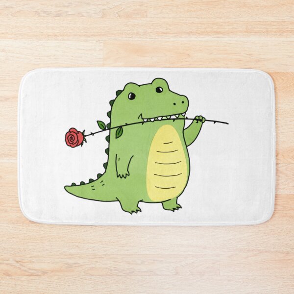 Item preview, Cute Crocodile Holding Rose Flower Romantic Cartoon designed and sold by Ninminji.