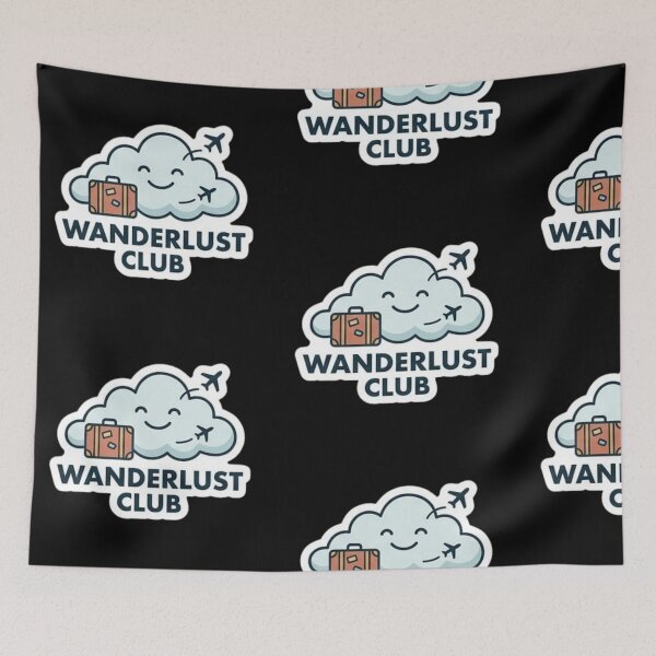 Item preview, Wanderlust Club Happy Cloud Travel Suitcase and Airplanes designed and sold by AMS.