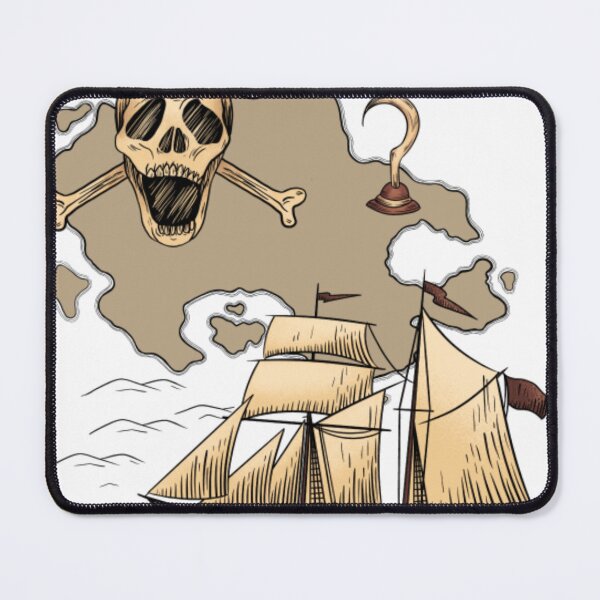 Item preview, Vintage Skull Treasure Map Mystic Island Adventure designed and sold by Ninminji.
