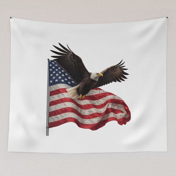 Item preview, American eagle flag t shirt designed and sold by IMOBILYARI.