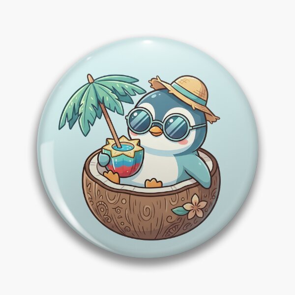 Item preview, Tropical Chill Penguin designed and sold by dreephic22.