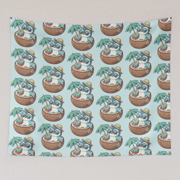 Item preview, Tropical Chill Penguin designed and sold by dreephic22.