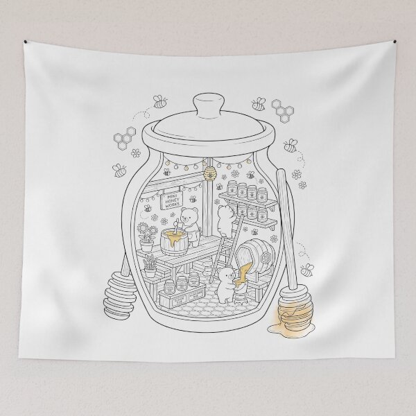 Item preview, Kawaii Honey Jar Miniature Bear Shop designed and sold by mug&more station.