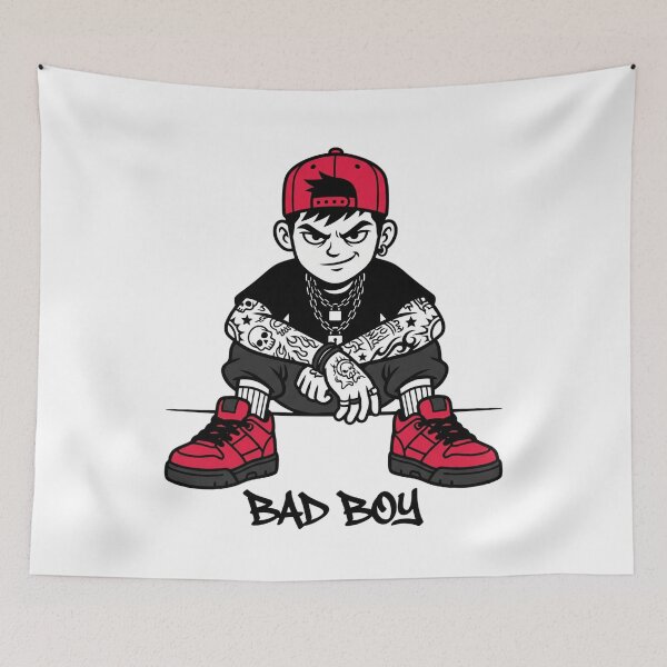 Item preview, Edgy Bad Boy Rebel Red Pop Sneaker Sticker designed and sold by Mr-wow.
