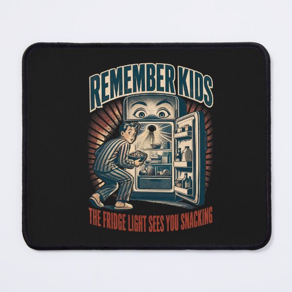 Item preview, Remember Kids Fridge Light Creepy Vintage Humor designed and sold by journeyengine.