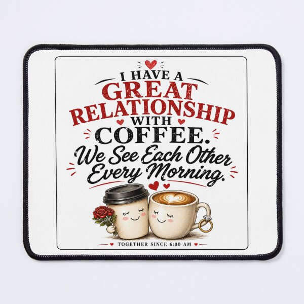 Item preview, I Have a Great Relationship with Coffee – Funny Morning Coffee Lover Graphic designed and sold by Shabrinox.