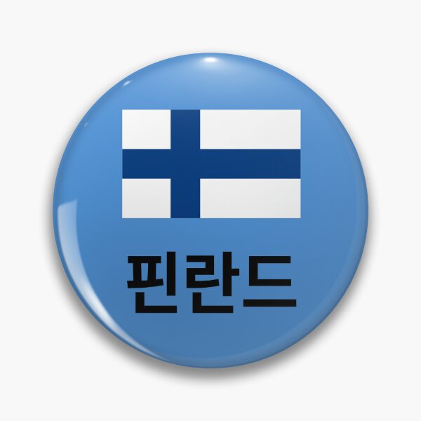 Item preview, Finland Korean Hangul Flag Design designed and sold by MonoGreenery.