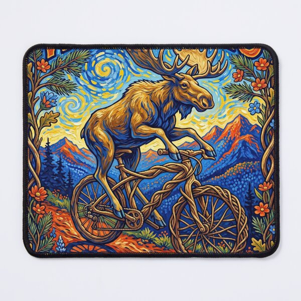 Item preview, Moose Riding Bicycle designed and sold by TeeARTHY.
