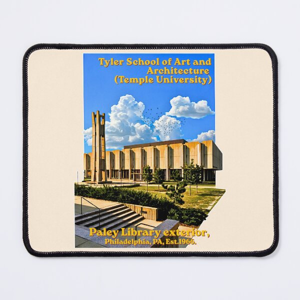 Item preview, Brutalist Architecture Paley Library Vintage Academic Poster designed and sold by EvergreenPark - Tee Studio.