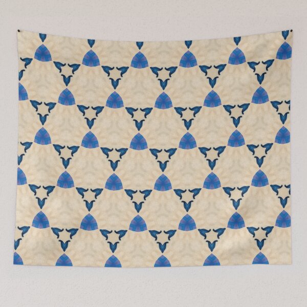 Item preview, Blue Triangle Geometric Seamless Pattern designed and sold by IntelliMindDesigns.