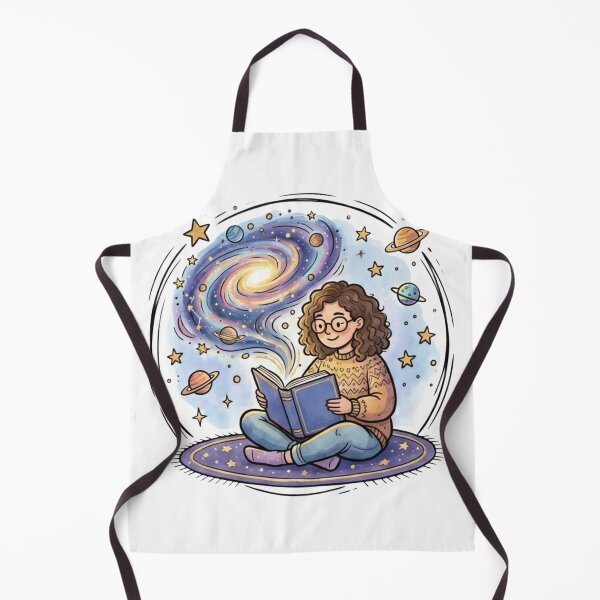 Item preview, Book Lover Gift | Cosmic Reader Space Art | Cute Kawaii Galaxy Reading Girl | Astronomy Bookworm | Cozy Library Decor designed and sold by Cosmic Doodle Co..