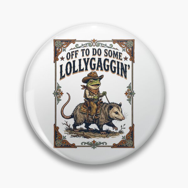 Item preview,  Lollygaggin Cowboy Frog Possum designed and sold by TeeARTHY.