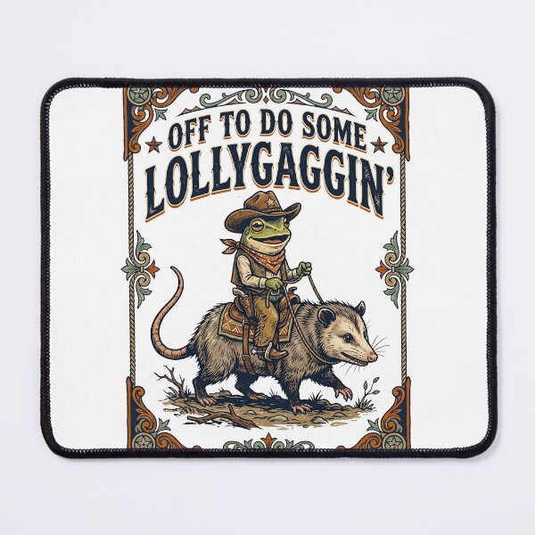 Item preview,  Lollygaggin Cowboy Frog Possum designed and sold by TeeARTHY.