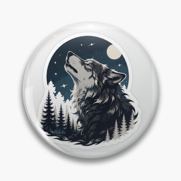 Item preview, Majestic Wolf Under Moonlight designed and sold by Prasidh-T-P.