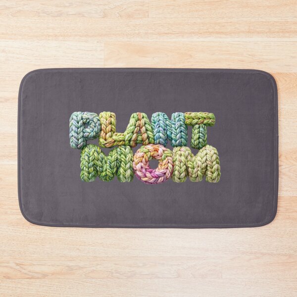 Item preview, Colorful Knitted Plant Mom Typography designed and sold by MegaNovaArt.