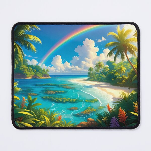 Item preview, Tropical Rainbow Island Paradise Coral Beach Lagoon designed and sold by Nexus Space.