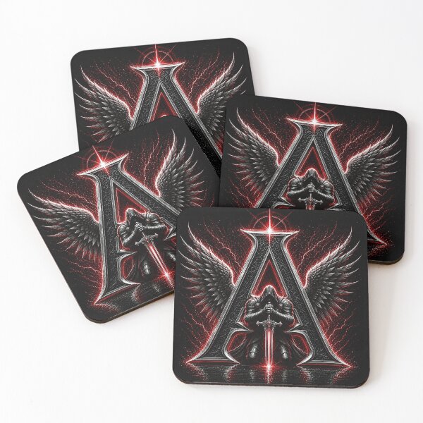 Artikelvorschau, Crimson Oath Sentinel Letter A entworfen und verkauft von BlissBlvdShop.