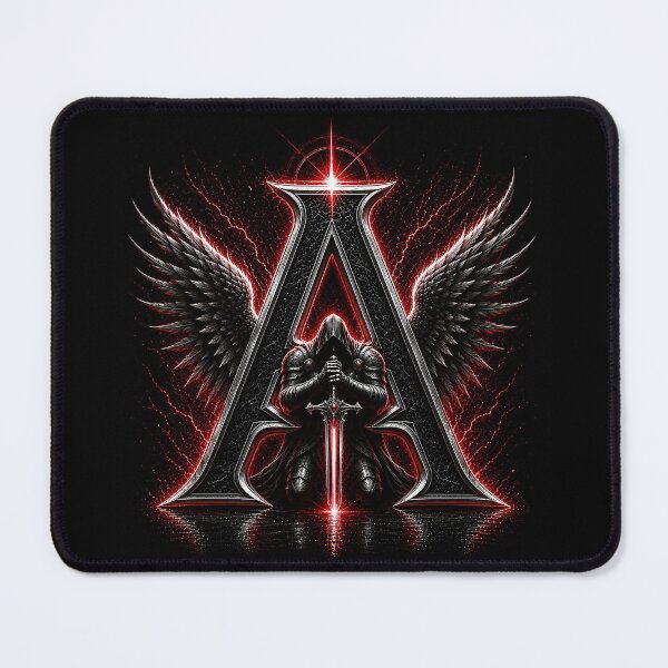 Item preview, Crimson Oath Sentinel Letter A designed and sold by BlissBlvdShop.