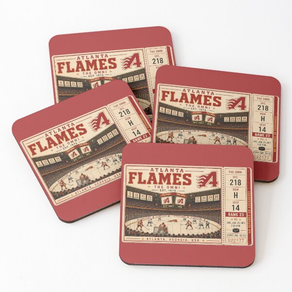 Artikelvorschau, Vintage-Hockeyticket der Atlanta Flames, Retro-Kunst der Omni Arena, Klassische Hockey-Nostalgie entworfen und verkauft von GhostDawgs.