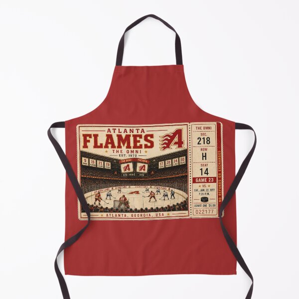 Item preview, Atlanta Flames Vintage Hockey Ticket, The Omni Retro Arena Art,  Classic Hockey Nostalgia designed and sold by GhostDawgs.