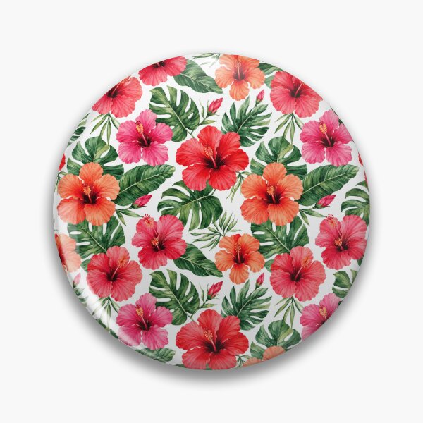 Artikelvorschau, Hibiskus-Tropen-Aquarell-Nahtloses Blumenmuster entworfen und verkauft von Inkworksbyshery.