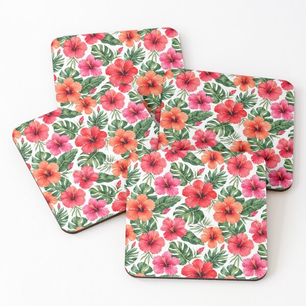 Item preview, Hibiscus Tropical Bold Watercolor Seamless Floral Pattern designed and sold by Inkworksbyshery.