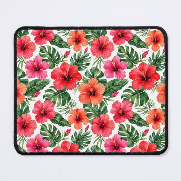 Item preview, Hibiscus Tropical Bold Watercolor Seamless Floral Pattern designed and sold by Inkworksbyshery.