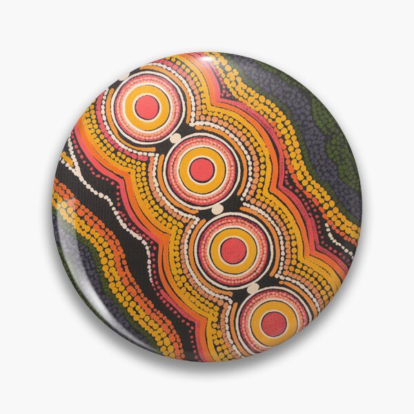 Item preview, Aboriginal Dot Painting Bedding Set Flowlines Rust designed and sold by AboriginalartVI.