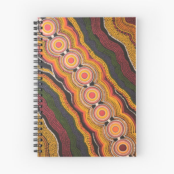 Item preview, Aboriginal Dot Painting Bedding Set Flowlines Rust designed and sold by AboriginalartVI.