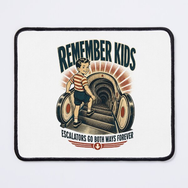 Item preview, Remember Kids Escalators Creepy Vintage Humor designed and sold by journeyengine.
