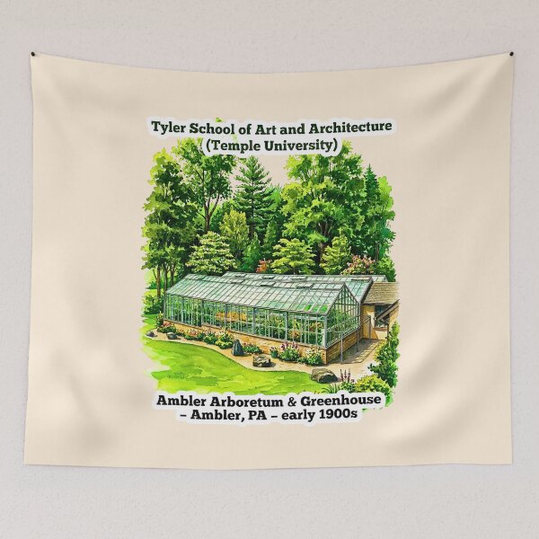 Item preview, Vintage Botanical Greenhouse Watercolor Illustration Art designed and sold by EvergreenPark - Tee Studio.
